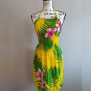 Yellow Halter Tropical Mini